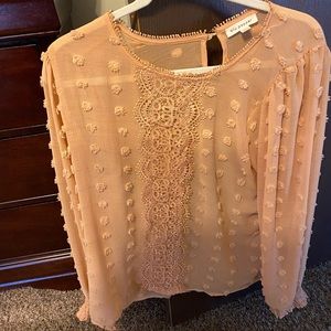 Peach Textured Blouse